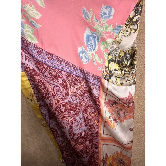 Free People Patchwork Love Robe Kimono Duster Western Boho Coverup Festival M/L - Picture 9 of 16